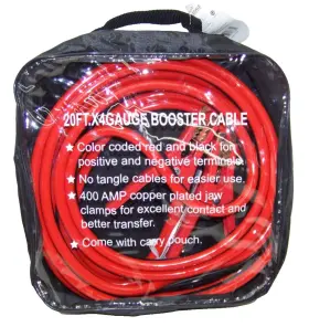 Chibc12-02oa Aj 20 Ft 4 Gauge Jump Start Car Booster Cable Jumping Cables Power Battery