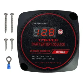 Am-vsr1101 Ampper 12v 140amp Dual Battery Isolator Voltage Sensitive Relay Vsr Smart Bat