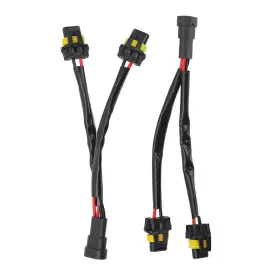 Aramox5d1scftg90 Aramox 9005 9006 Male To Female Headlight Splitter Harness - Dual Output Wiring