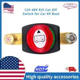 12-48v Auto-speed-kc 655887838590 Top Post Battery Disconnect Switch Marine Cut-off Isolator