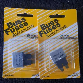 Ccb25 Bussmann Bp/ccb25 2 Fuse Circuit Breaker 25 Amp 14.5 Volt Max