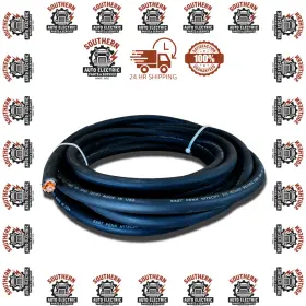 221f Deka East Penn Black 2/0 Copper Welding Cable Battery Wire 25 Ft - Made In Usa