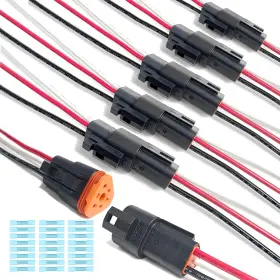 Deutusacc 772060043463 6 Kit Deutsch Dt 3 Pin Black Male Female Wiring Harness 6set 3pin