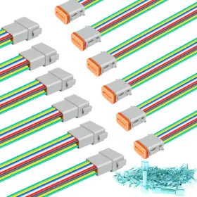 Grey-dt-1206 Deutusacc 6 Kit Deutsch Dt 12 Pin Grey Male Female Wiring Harness 6set 12pin