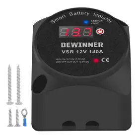 Dewinner 761064712635 12v 140a Dual Battery Isolator Vsr Voltage Sensitive Relay Led Display