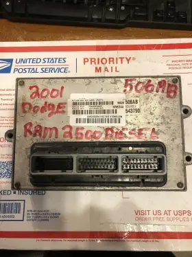 56028506ab Dodge 2001 01 Ram Truck 2500 5.9l V8 Diesel Auto 4x4 Ecm Ecu Computer