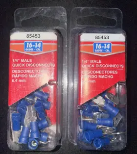 85453 Dorman Motormite 2 Sets Of 16 14 Gauge Male Disconnect 250 In Blue