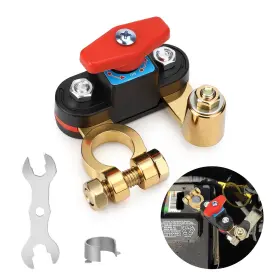 Eeekitonline 616361652217 12/24v Battery Cut Off Switch Rotary 90 Heavy Duty Brass Power Isolator For Car