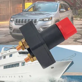 Enen-tradingusa 612049692551 Battery Disconnect Safety Kill Cut-off Switch Brass Terminal Cut Off Auto Car Us