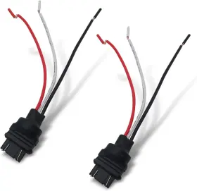 Fun31384 Flygun 2 Pcs Car 3157 Socket Wire Harness T25 Bulb Male Adapter Pre-wired