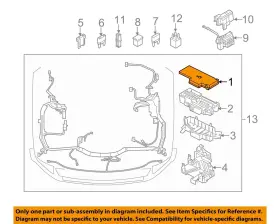 Bc3z14a003aa Ford Oem 11-16 F-250 Super Duty Electrical Fuse Relay-top Cover