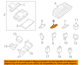 Cv6z14526ca Ford Oem 12-23 C-max Electrical Fuse Relay-fuse