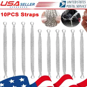10xuniversal Gearzaar Sau-983 Engine Automotive Ground Strap Connector Flat Braided Copper Cable