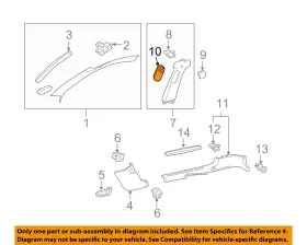 92117986 Gm Oem 04-06 Gto Pillars Rocker Floor Interior Trim-height Adjuster