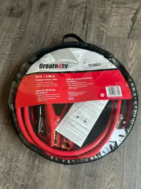 Greatway 945133537440 16 Ft 2 Gauge Jumper Cable Jumping Cables Power 4 88m Heavy Duty