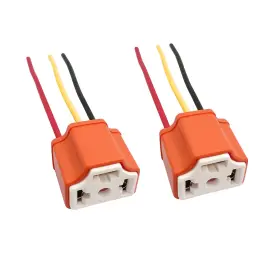 Qph-g-1302 Habnvuon 2pcs H4 9003 Hb2 Female High Temperature Ceramic Adapter Orange
