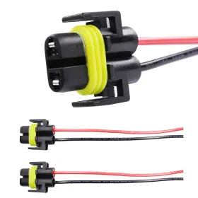 Xy-w111 Huiqiaods H11 H8 881 880 Female Adapter Wiring Rubber Socket Black