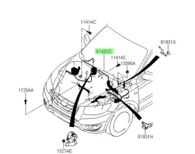 91416-0w050 Hyundai 914160w050 New Oem Santa Fe 11-12 Engine Wire Control Harness 2.4 4cyl