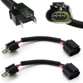 Aa1085 Ijdmtoy One Pair 9003 H4 Male To H13 9008 Female Converter Adapter