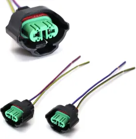 Aa1175 Ijdmtoy 2 Oem H11 H8 Female Adapters Wiring Harness Sockets With 4-inch Wire