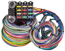 555-10411 Jegs Universal Wiring Harness 14-circuit With Fuse Block Usa Made