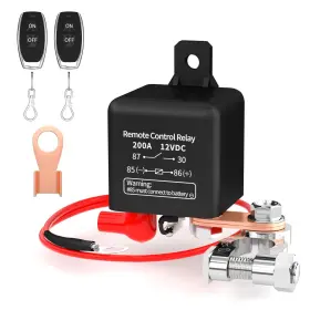 Joinfworld 751717591670 Remote Battery Disconnect Switch 12v 200a Car Kill Antitheft Contr