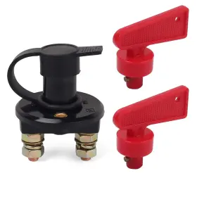 10c-1626-n Lotfancy Battery Disconnect Switch With Keys 12v-24v Kill For Marine Bo