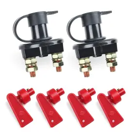 10c-1686-v Lotfancy Battery Disconnect Switch 2pcs 6v 12v 24v Isolator Power Kil