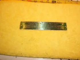 1105842021 Mercedes-benz 110 584 20 21 W116 W114 Under Hood Metal 6cyl California Emission 1 Plaque