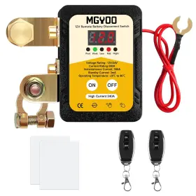 Dc-02 Mgyoo 12v 240a Remote Battery Disconnect Switch With Led Voltage Display - Car Kill