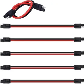 Rvwh01 Miady 5-pack 12 Inch 10 Gauge 2 Pin Quick Disconnect Audiopipe Polarized Wire