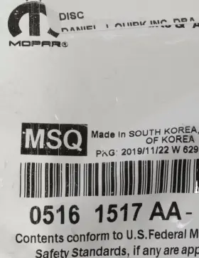 05161517aa Mopar 2005-2010 Jeep Dodge Chrysler Negative Battery Terminal Oem New 5161517aa