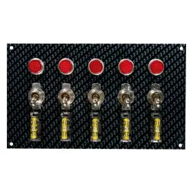 74148 Moroso - Grey/black Fiber Dash Mount Switch Panel