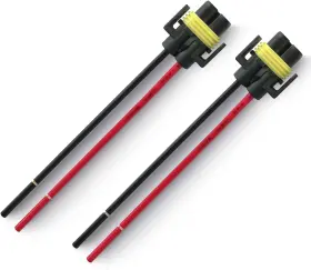 Mosleyz 642940106840 H11 Pigtail Socket H9 H8 880 881 Female Nylon Adapter Wiring 2 Pack
