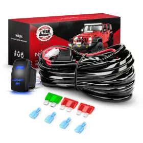 10038w Nilight Led Light Bar Wiring Harness Kit 12awg Heavy Duty 12v 12awg-2 Leads