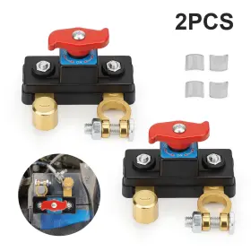 Nsioutlet 690770137176 2pcs 12v 24v Battery Disconnect Terminal Switch Kill Isolator Cut Off For Car Rv