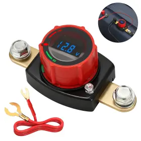 Nsioutlet 690770253241 12v-48v Side Post Battery Disconnect Switch With Led Voltage Display For Cars Rvs