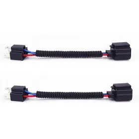 Us-h4 Nwpangu Us-h4/h13 H4 To H13 Led Light Adapter Wiring Harness Connectors 2pcs Black
