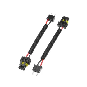 Tu004075f240807 Partuto 2 Pcs H7 Male To 9005 9006 Female Extension Wire Harness 7.28 Inch Black