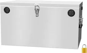 Peastorm 762765671658 12v Car/rv/marine Battery Box Stainless Steel Double Series
