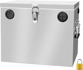 Xdch27-1 Peastorm 12v Car/rv/marine Battery Box Stainless Steel 27 Series Silver