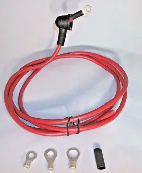 Apw-12143-3-8 Plb Alternator Battery Wire #8 Awg With Boot 1/4 Inch Ring Terminal 3 Ft Long