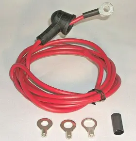 Apw-12143-6-10 Plb Alternator Battery Power Wire #10 Awg With Boot 1/4 Inch Terminal 3 Ft Long