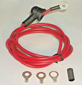 Apw12143-3-10 Plb Alternator Battery Power Wire # 10 Awg And Boot 1/4 Inch Terminal 6 Ft Long
