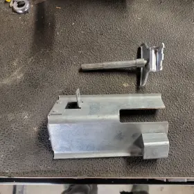 7l0801387 Porsche 03-10 Cayenne Battery Hold Down Clamps