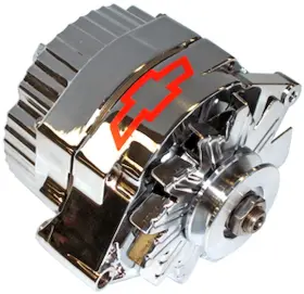 141-658 Proform Gm Chrome Alternator With Chevy Bowtie Logo
