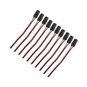 008475frrc240905 Ratchroll 10pcs Car T10 194 Round Pre Wired Harness Female 5.51 Inch Black