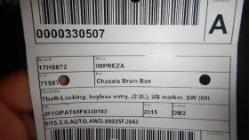 591-71587 Subaru Chassis Ecm Theft-locking Keyless Entry Us Market Fits 12-16 Impreza 845834
