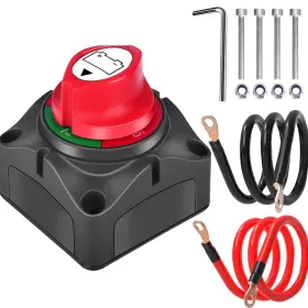 Sunmorn15551139 Sunmorn Battery Disconnect Switch 2pcs Cables 1.64ft With Heavy Duty Wire Lug