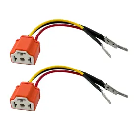 Suvnie-1297wh Suvnie 2 Pcs H4 Hb2 9003 Wiring Harness Headlight Socket 16awg Ceramic